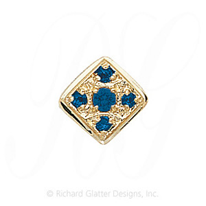 GS033 S - 14 Karat Gold Sapphire Slide 